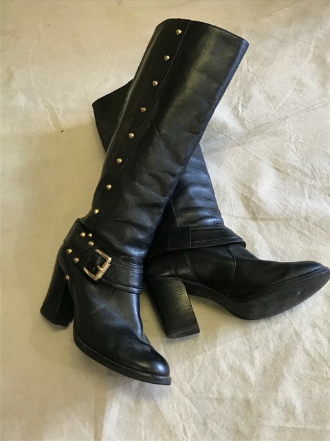 michael kors black studded boots