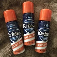3-Pack Barbasol Thick & Rich Travel Size Shaving Cream for Sensitive Skin 2 oz