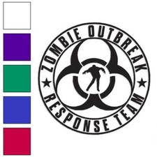 Zombie Outbreak Response Vinyl Decal Sticker Multiple Colors Sizes 3003