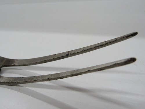 Vintage Carving Fork Stag Horn? Acrylic Steel Prongs - Picture 6 of 9