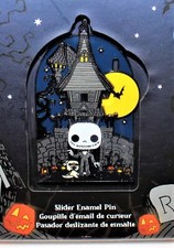 Pin Jumbo Loungefly Jack Skellington House Jack Jack & Zero Slider Pin LE 1700