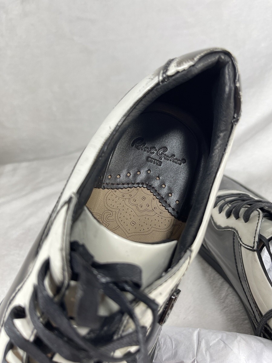 Robert Graham Ohana Glossy Fashion Sneakers Men’s Size 12 New Black $298 Robert Graham Ohana Glossy Fashion Sneakers Men main image 3