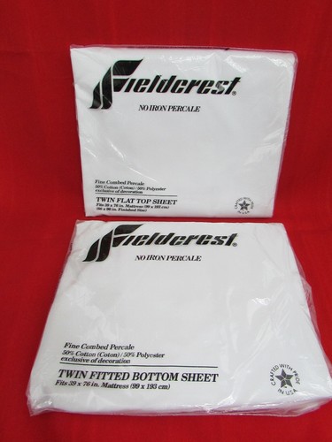 Fieldcrest No Iron Percale Twin Sheet 