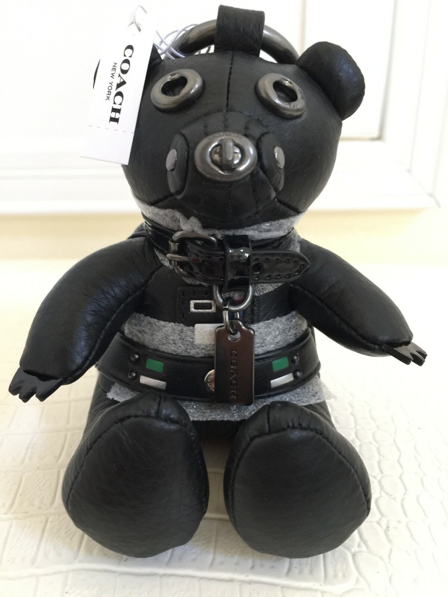 STAR WARS x COACH Limited Darth Vader Bear Bag Charm Leather Black