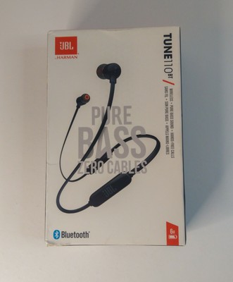 JBL Tune 110BT Pure Bass Bluetooth Wireless In-Ear Headphones - Black /  0592 | eBay