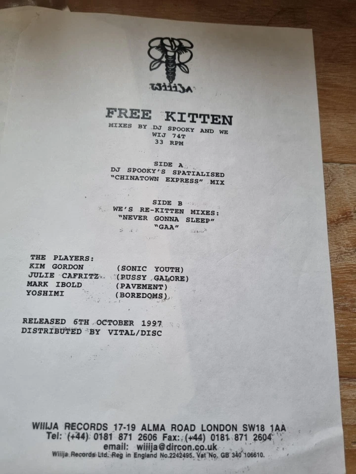 Free Kitten & DJ Spooky - That Subliminal Kid 12” Promo 1997 Sonic Youth - Image 3 of 4