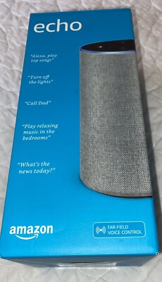 Amazon Echo (2nd Generation) Smart Speaker with Alexa - Heather Gray Fabric NIB