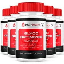  5 Pack Sugar Stream Glyco Optimizer Capsules SugarStream Pills 300 Capsules 