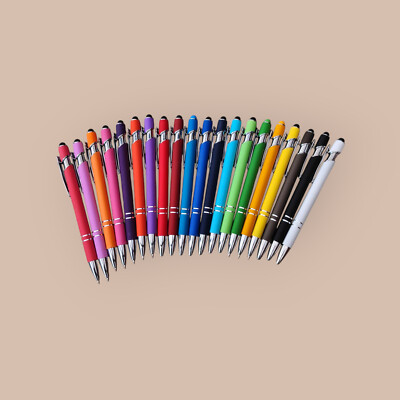 Stylus Kugelschreiber mit Gravur personalisiert | 1 50 Stück Werbekugelschreiber