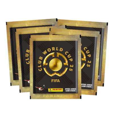 Panini FIFA Club World Cup 2025 - Lot De 8 Sachets Autocollants Officiels + Protection Heartforcards