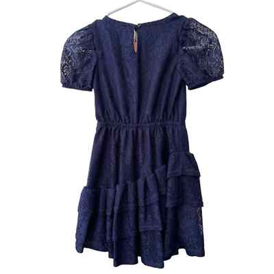 BCBG GIRLS Navy Lace Dress Size 6X Fully Lined Party Church | eBay