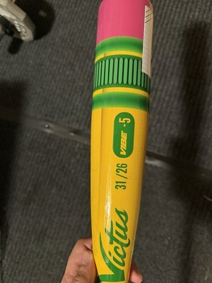 Victus VIBE -5 31/26 USSSA Baseball Bat Alloy 2 3/4'' Barrel Yellow Pink Green