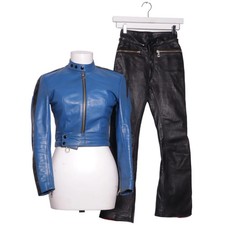 Harro Kombi, Motorradanzug, Größe: 36, Leder, Blau/Schwarz/Rot #mhq