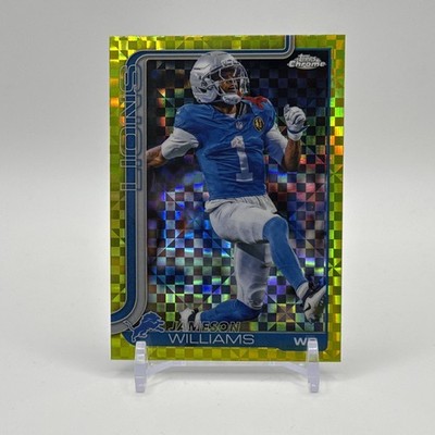 2025 Topps Chrome Jameson Williams X-fractor Lime Green #97 Lions
