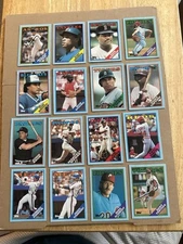 1988 Topps 16 Card Box Bottom Set Baseball Ryan Henderson Gwynn Schmidt Carter