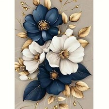 Flowers Diamond Art Kits for Adults-DIY 5D Diamond Painting Kits for Adults B...
