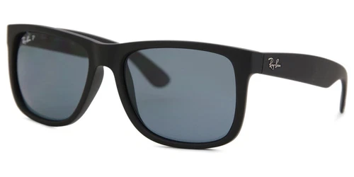 Ray Ban Justin Matte Black/Blue Rb4165 622/2V Polarized Sunglasses - Bild 1 von 8