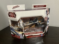STAR WARS 2010 Clone Wars BARC Speeder Bike with Clone Commander Cody New Sealed