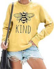Be Kind Sweatshirt Women Teacher T shirts Funny Graphic Inspirational Tops