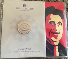 The Royal Mint 2025 £2 George Orwell Coin Pack Brilliant Uncirculated