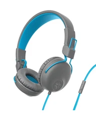 New, Open Box - JLab Audio Studio On-Ear Headphones, Foldable, Grey/Blue
