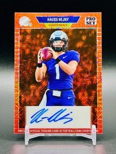 Hauss Hejny Auto 2024 Leaf Metal Football Pro Set Red 8/20 AUTO Colorado State 