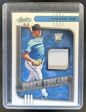 2021 Panini Absolute Trevor Rogers Rookie Threads RC Jersey Green #/199 Marlins