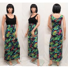 WESTBOUND Black Lace & Multi Color Maxi Dress PL New