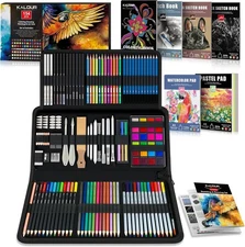 KALOUR 154PCS Artists Art Supplies 16.4 inches (height) or larger, Multicolor 