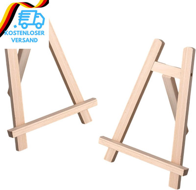 Tischstaffelei Holz Klein Klappbar 20 X 15Cm 2 Stück - Mini Holzstaffeleien Für