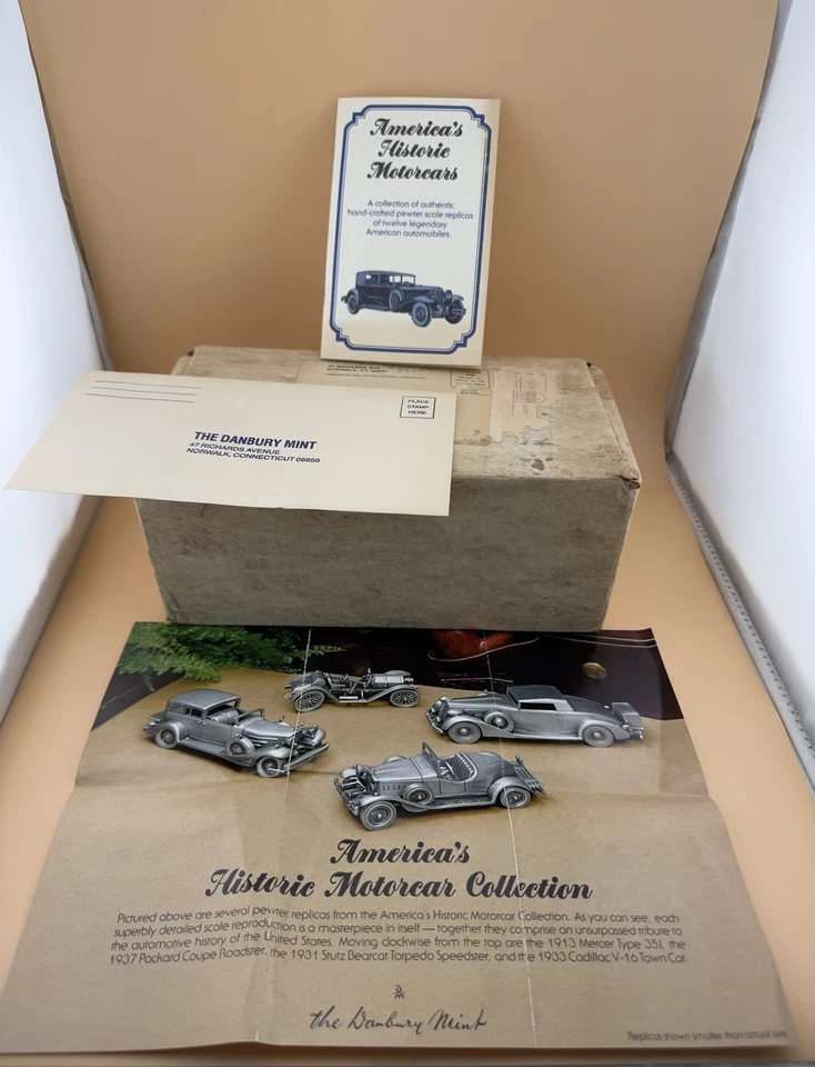 VTG Cord 1929 L29 Crafted in Pewter Danbury Mint Original Box and Papers - Image 2 of 4