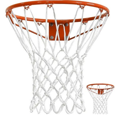 Heavy Duty Outdoor Basketball Net 12ft Hand Woven Replacement Net 7.16oz