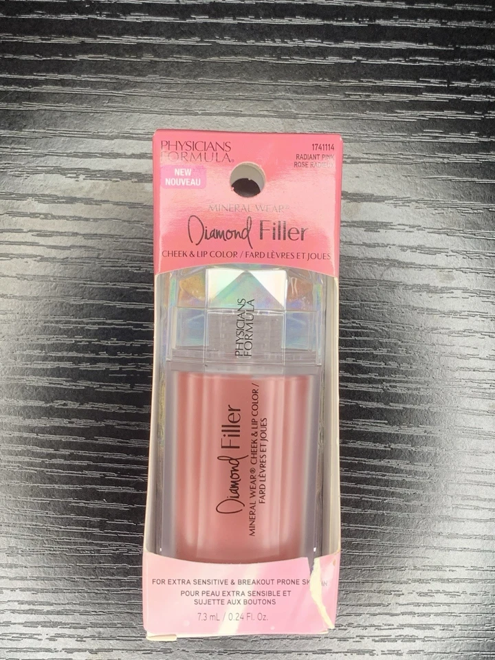 PHYSICIANS FORMULA Color de mejillas y labios Relleno de desgaste mineral, rosa radiante TOTALMENTE NUEVO Foto 2 de 4