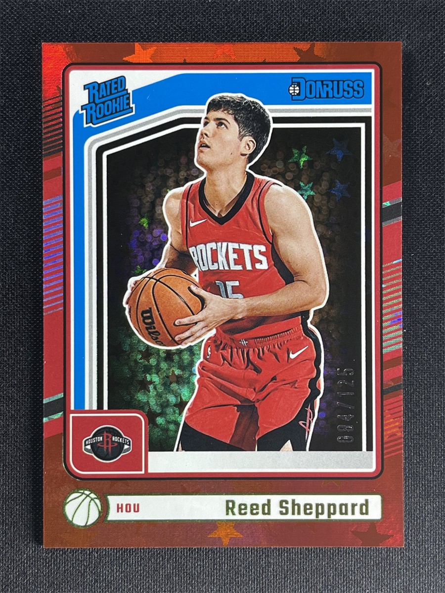 2024-25 Donruss Reed Sheppard #202 Red Stars Rated Rookie RC Color Match /125