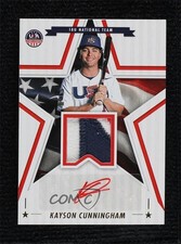 2025 Panini Stars and Stripes Prime 7/25 Kayson Cunningham #SSM-KC Auto 0j81