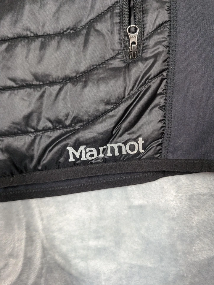 Chaleco Marmot Para Hombre Mediano Negro Acolchado Aislado Cremallera Completa Sin Mangas Ligero Foto 4 de 4