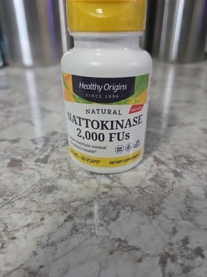 Healthy Origins Nattokinase 2000 FUs, 100mg, 60 Capsules. Exp. 10/26.