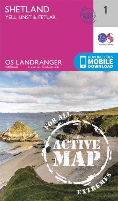 Shetland Yell Unst Fetlar Map Weatherproof Cullivoe Mid by Ordnance Survey - Image 4