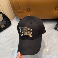 New Fashion Logo  Letter Embroidered Baseball Cap Hat Unisex Adjustable-Black