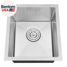 Brushed Stainless Steel 15 In. Single Bowl Undermount Scratch-Resistant Nano Kit