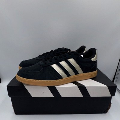 adidas Breaknet Sleek Black Gold Gum Cloudfoam Plus Men's Sneakers Low Top