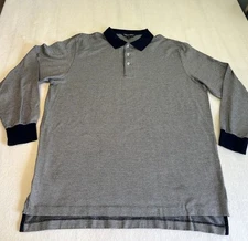 Ralph Lauren Golf Tilden Blue White Micro Houndstooth Polo Pony Casual Shirt XL