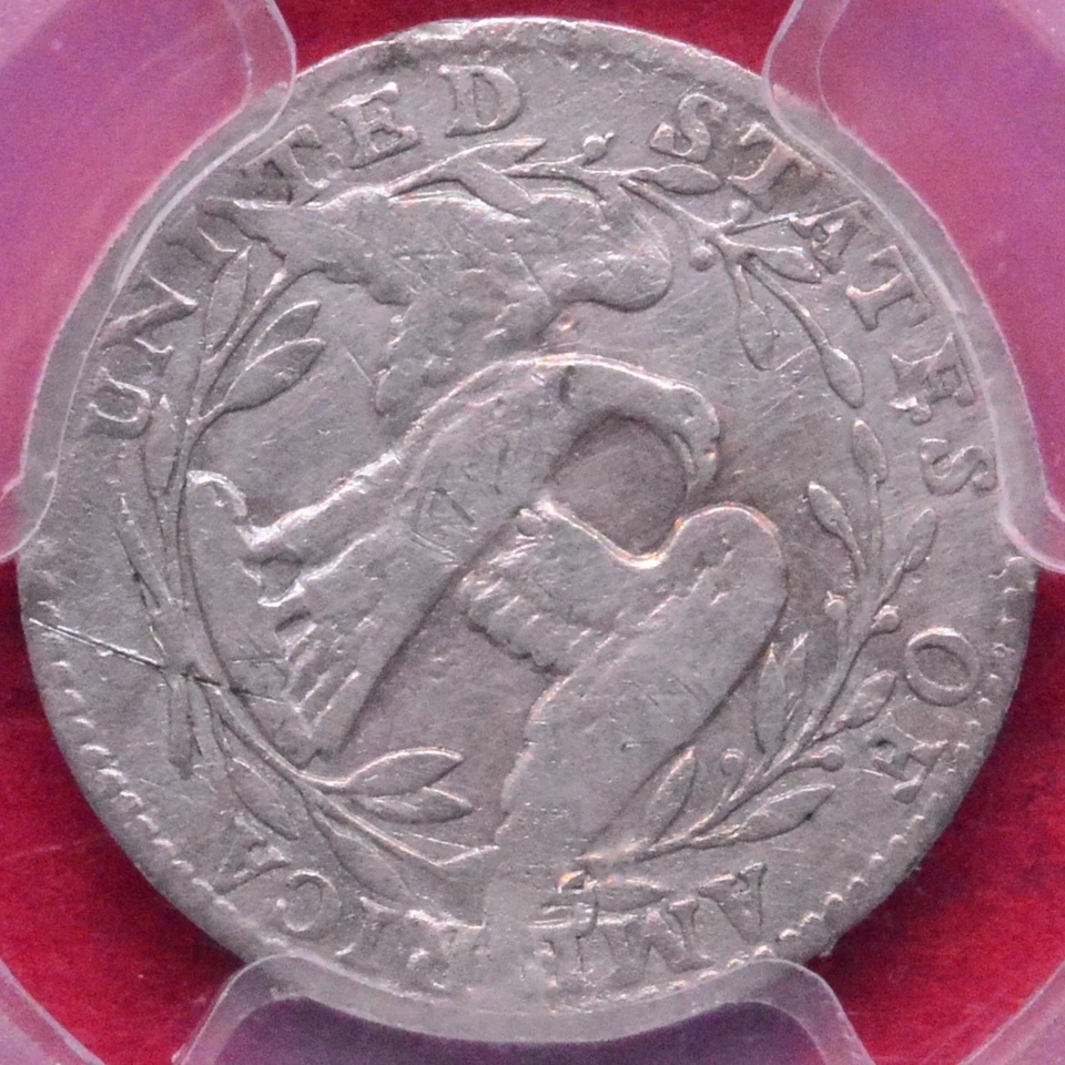 ¡PCGS EN MUY BUEN ESTADO! MEDIO CENTAVO CABELLO SUELTO 1795 Foto 4 de 4