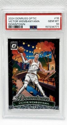  2024 Donruss Optic Victor Wembanyama Downtown PSA 10 Gem Mint SSP Case Hit  