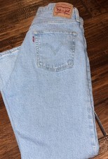 Vintage Levi 501 For Women Button Fly Jeans Made Usa 1990s Light Wash 29 X 26