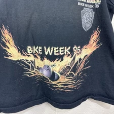 Vintage Iron Horse Bike Saloon Week 95’ Single Stitch Tank Large Flames Faded