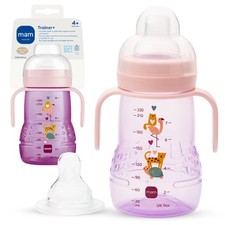 Trainer Sippy Cup for Toddlers 1-3, 8 oz. Transition Drinking Cup with Extra-...