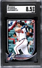 2025 Bowman Austin Riley #32 Black Border SGC 8.5