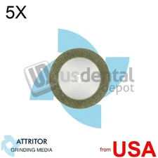 5X LOT of ATTRITOR - Mounted Diamond Disc Full Face Double Side 0.15mm th 124107