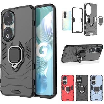 Shockproof Armor Protective Ring Holder Hard Case Stand Cover For Honor 90 Lite